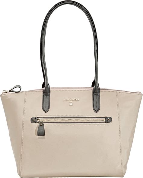 michael kors nylon kelsey medium top zip tote truffle|Kelsey Medium Nylon Tote Bag .